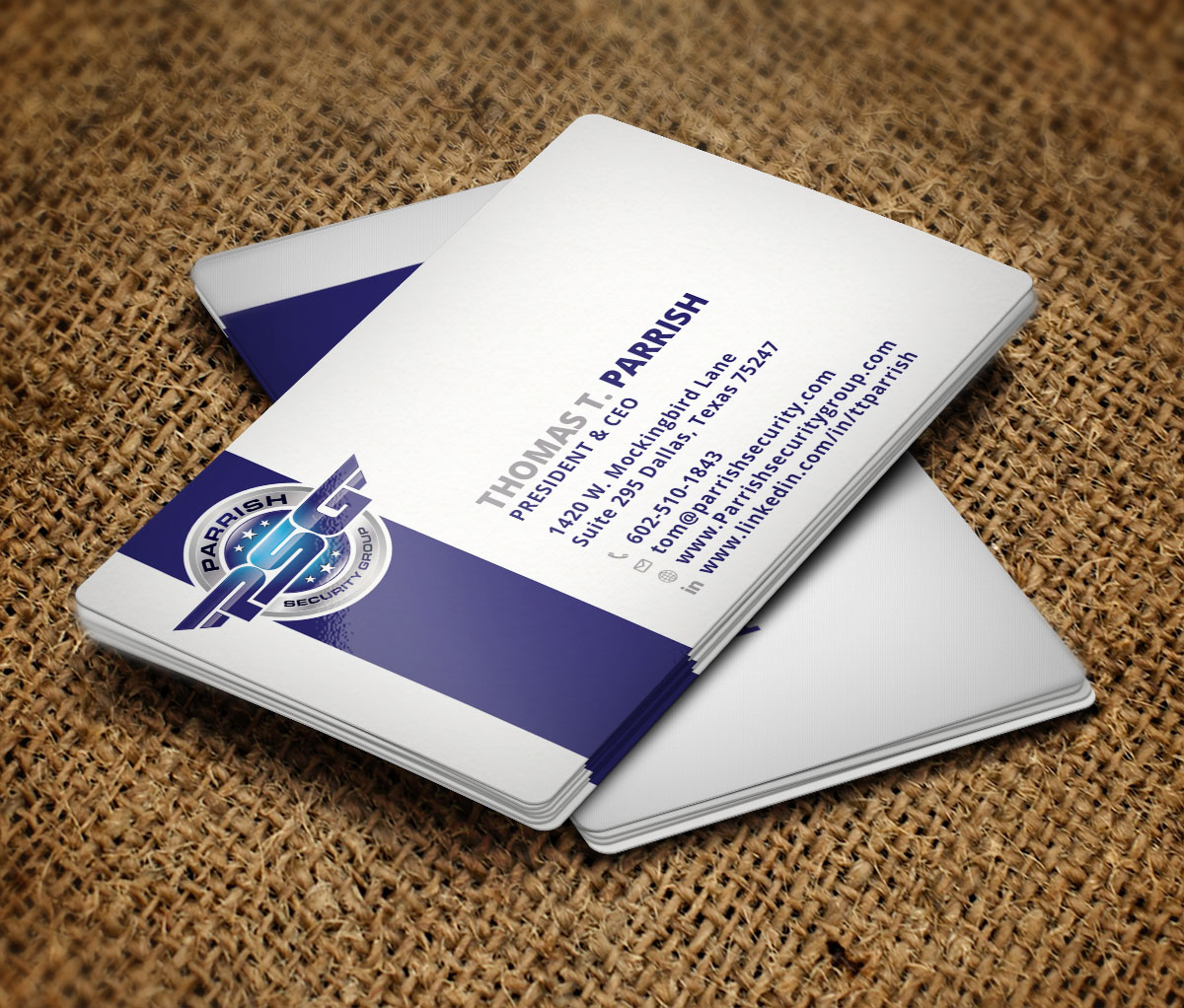 Business Card Design by Verified artistry (Design garden) for Parrish Security Group | Design #10421578