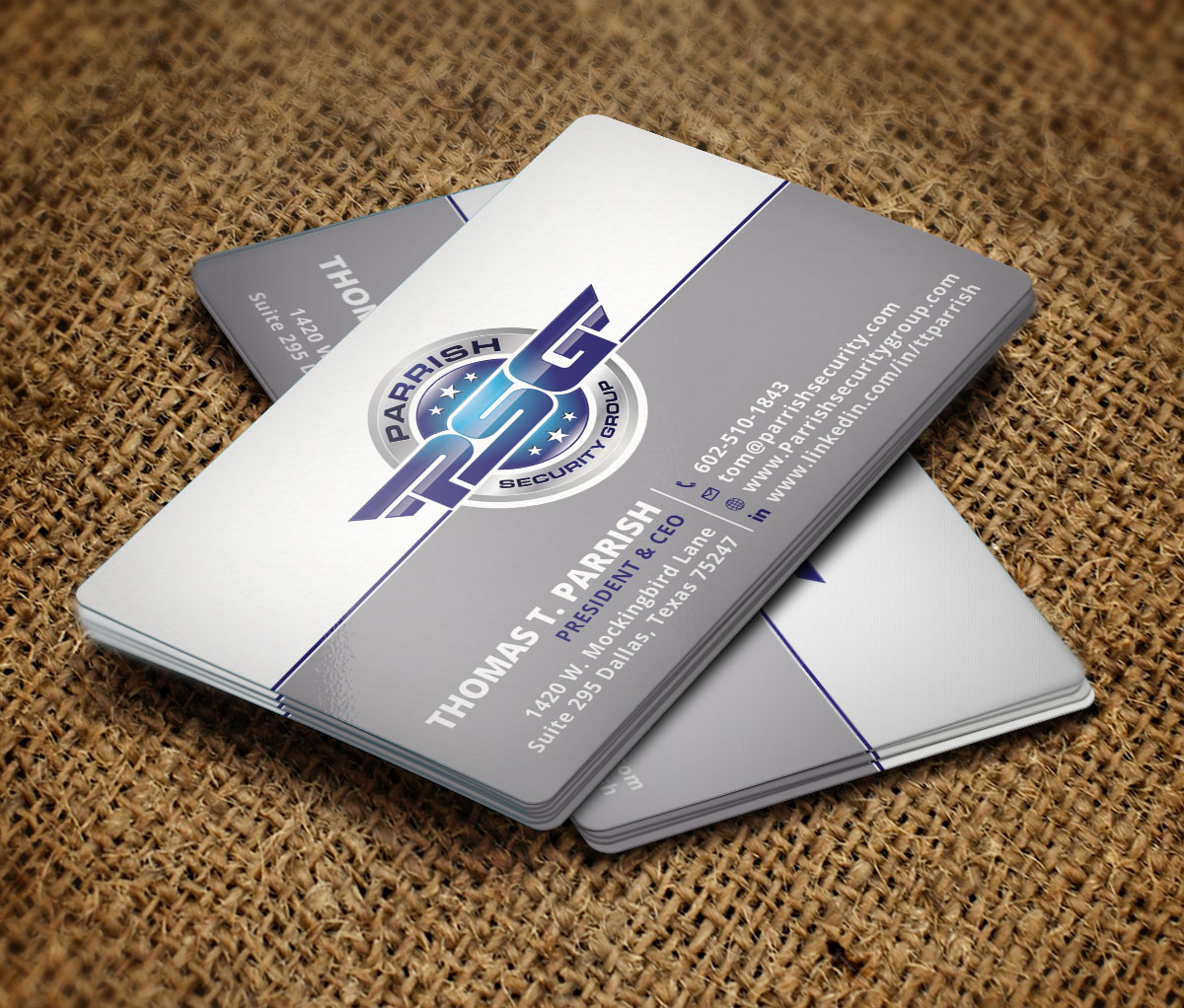 Business Card Design by Verified artistry (Design garden) for Parrish Security Group | Design #10429456