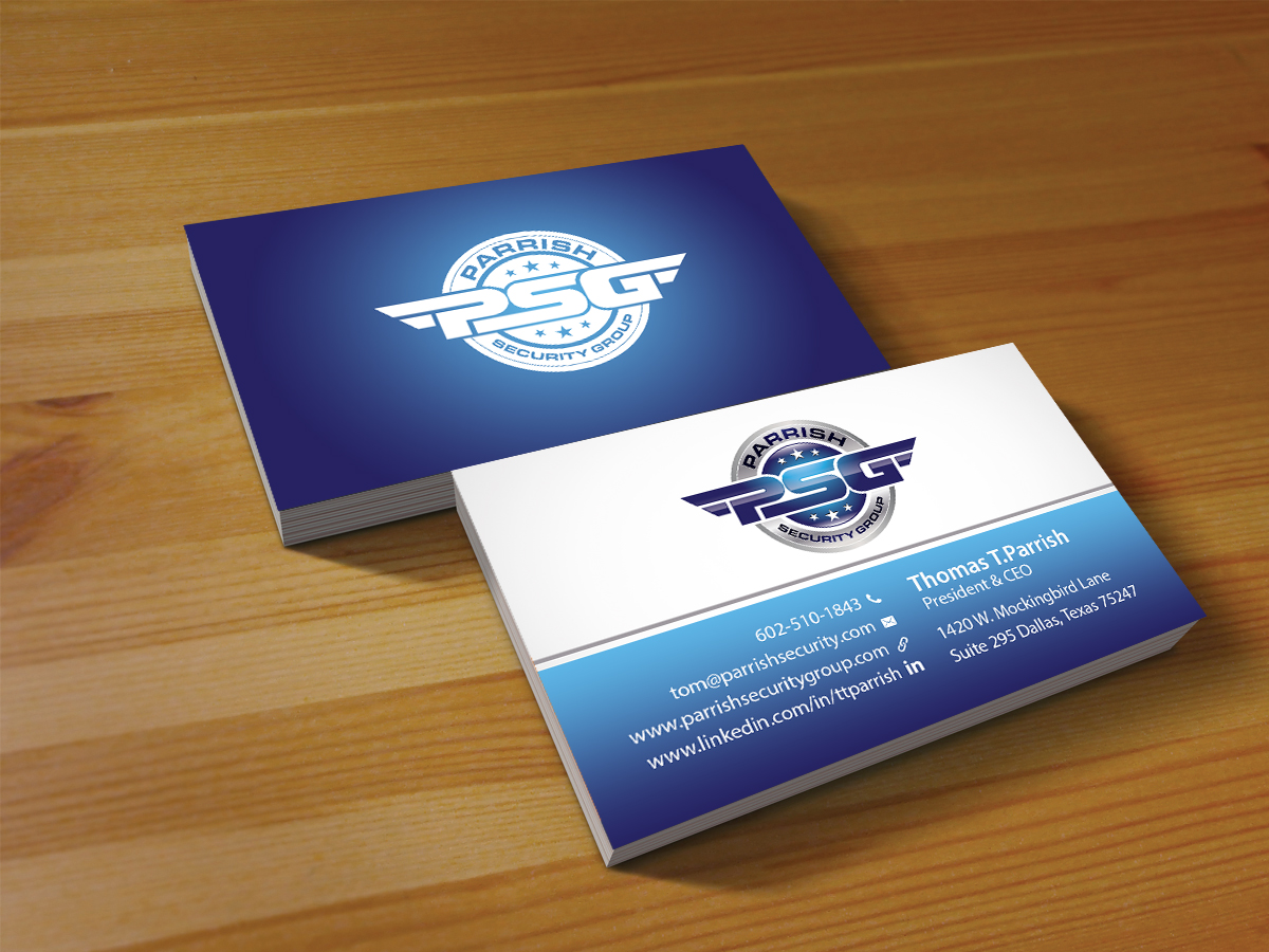 Business Card Design by Creations Box 2015 for Parrish Security Group | Design #10425943