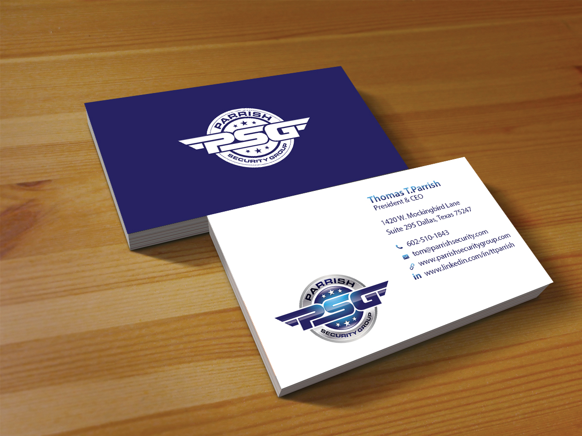 Business Card Design by Creations Box 2015 for Parrish Security Group | Design #10425951