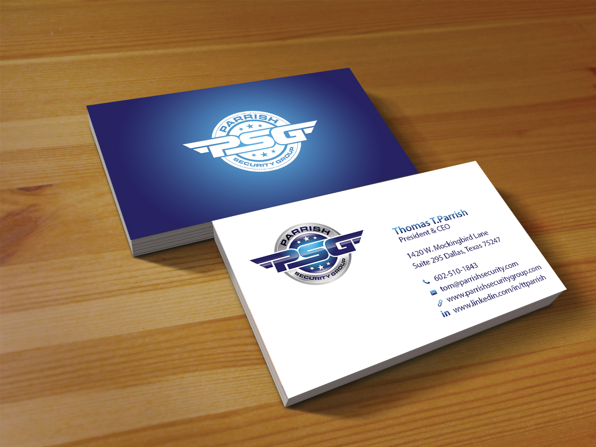 Business Card Design by Creations Box 2015 for Parrish Security Group | Design #10425952