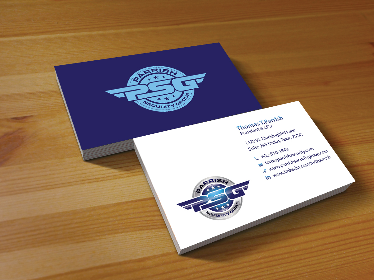 Business Card Design by Creations Box 2015 for Parrish Security Group | Design #10425960