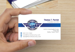Business Card Design by instudio for Parrish Security Group | Design: #10504551
