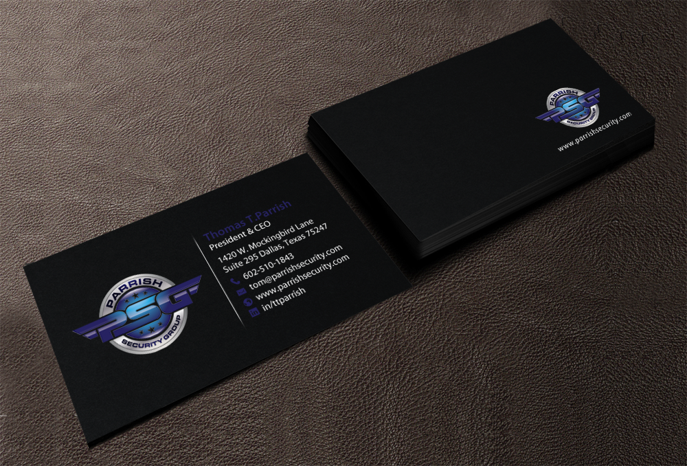 Business Card Design by chandrayaan.creative for Parrish Security Group | Design #10421335