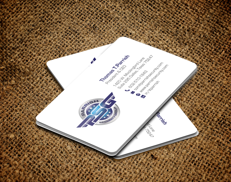 Business Card Design by chandrayaan.creative for Parrish Security Group | Design #10423761
