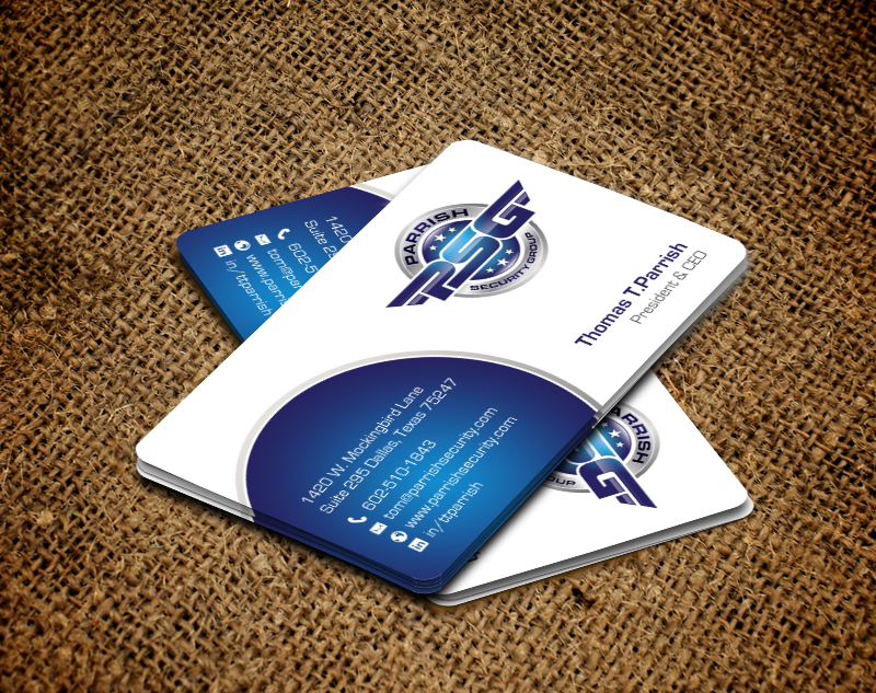 Business Card Design by chandrayaan.creative for Parrish Security Group | Design #10423777