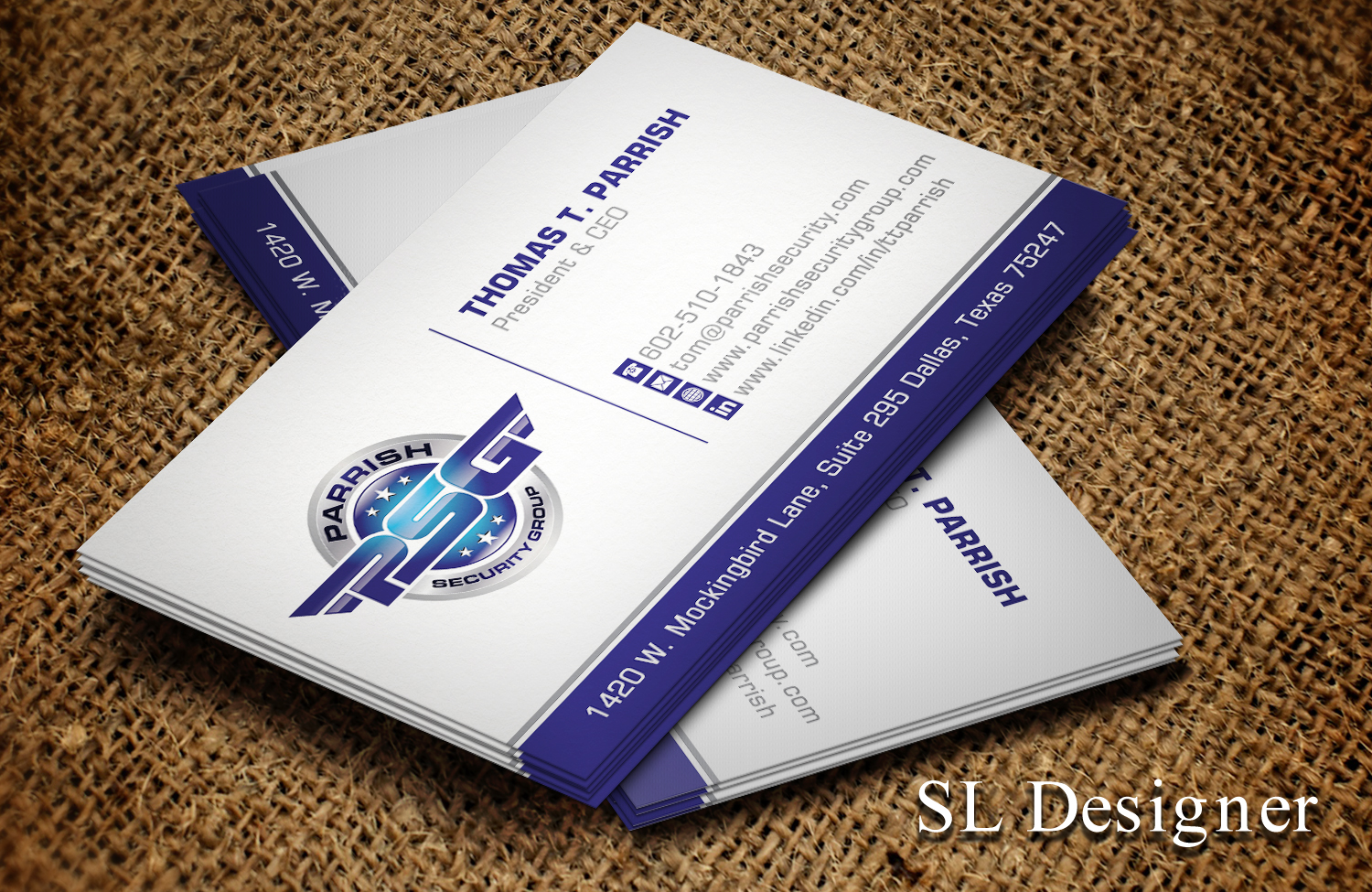 Business Card Design by SL Designer for Parrish Security Group | Design #10424438