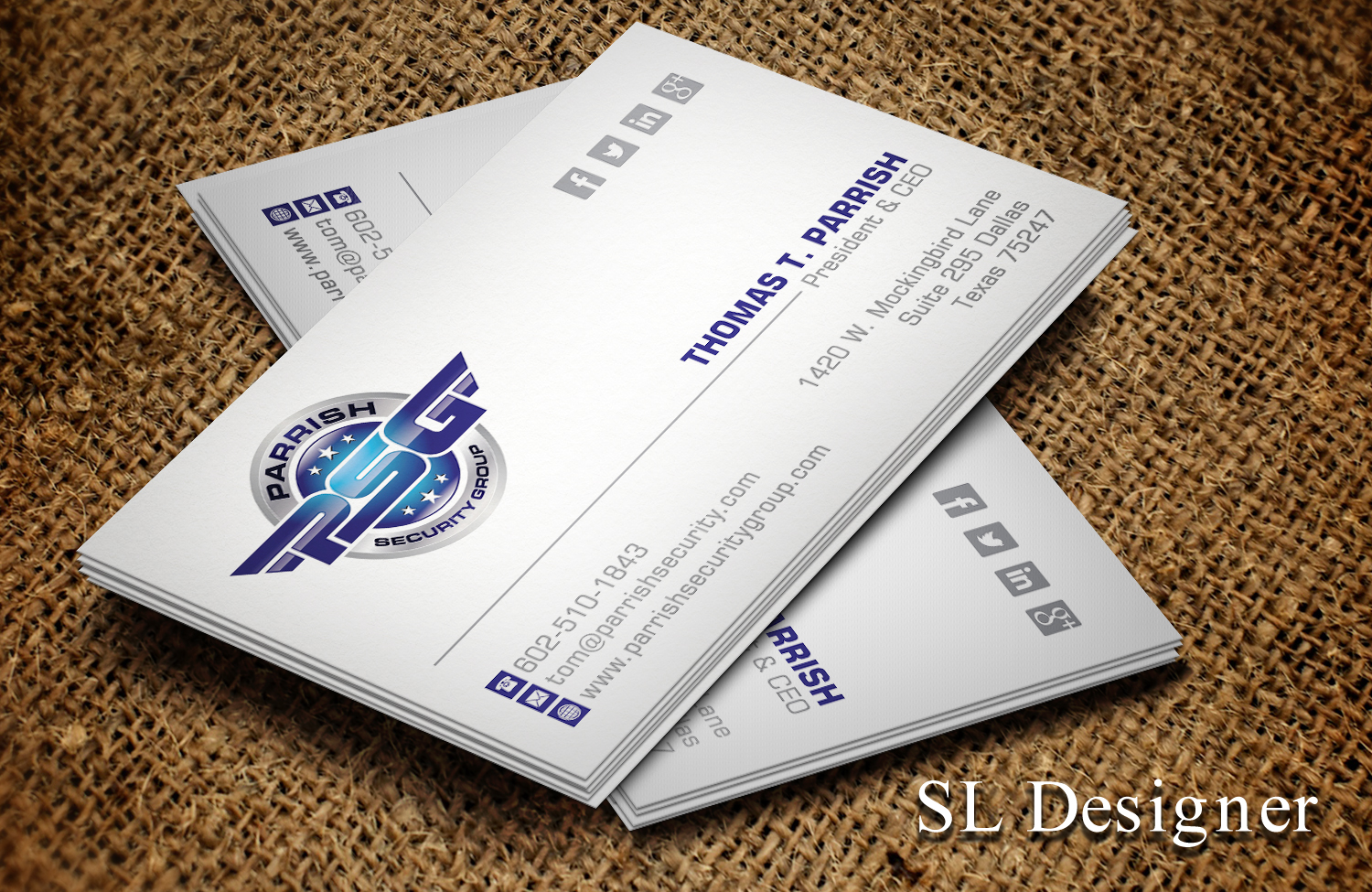 Business Card Design by SL Designer for Parrish Security Group | Design #10424446