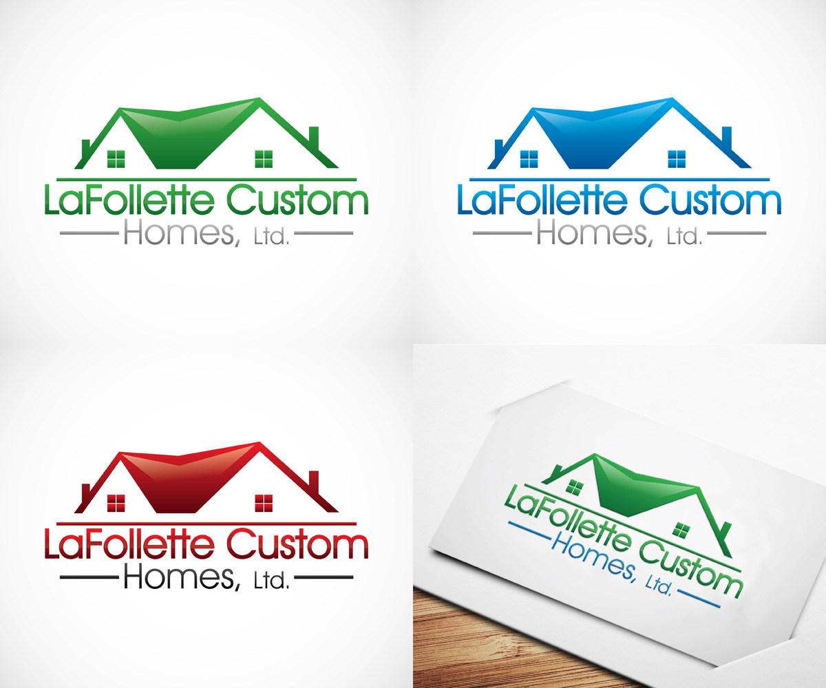 Logo Design by Mars Multimedia for LaFollette Custom Homes, Ltd. | Design #10456552