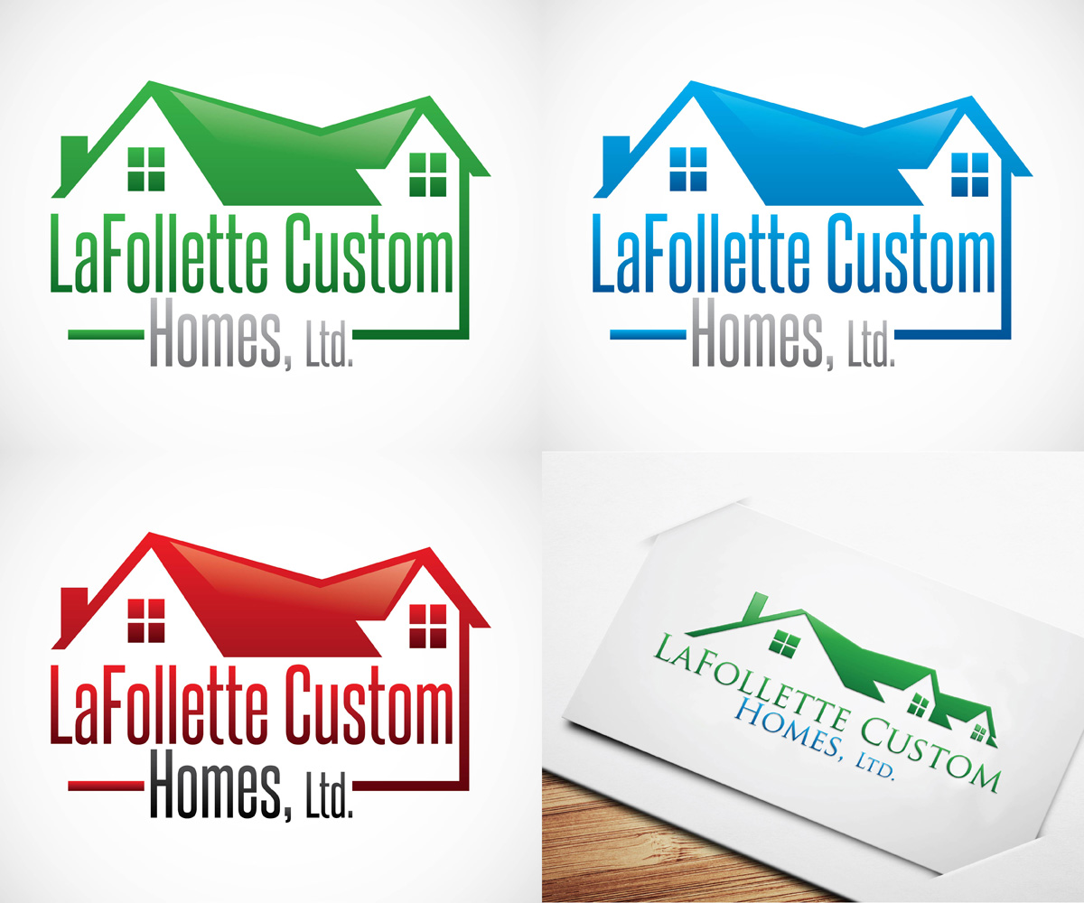 Logo Design by Mars Multimedia for LaFollette Custom Homes, Ltd. | Design #10456554