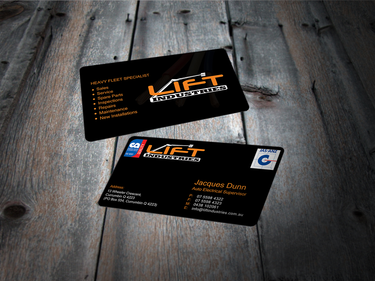 Design de Carte de Visite par MT pour Lift Industries | Design #2205644