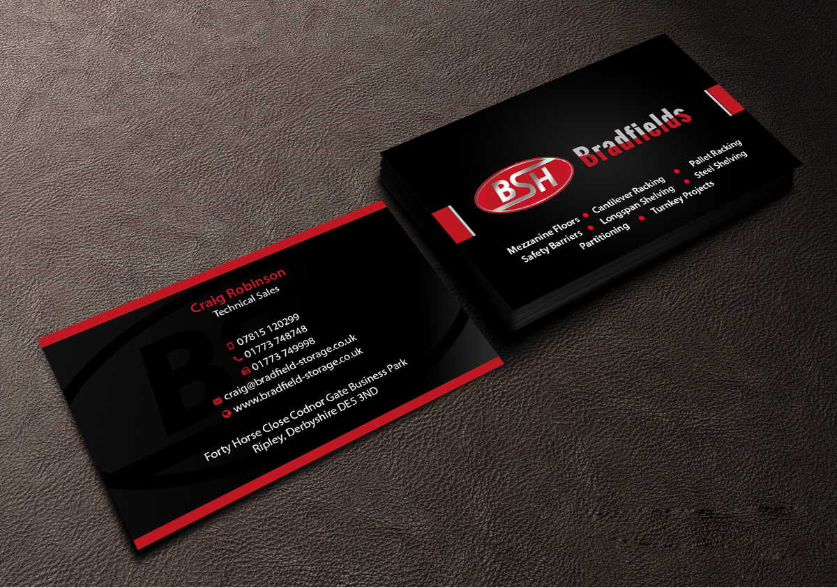 Visitenkarten-Design von Creations Box 2015 für Bradfields | Design #10458752