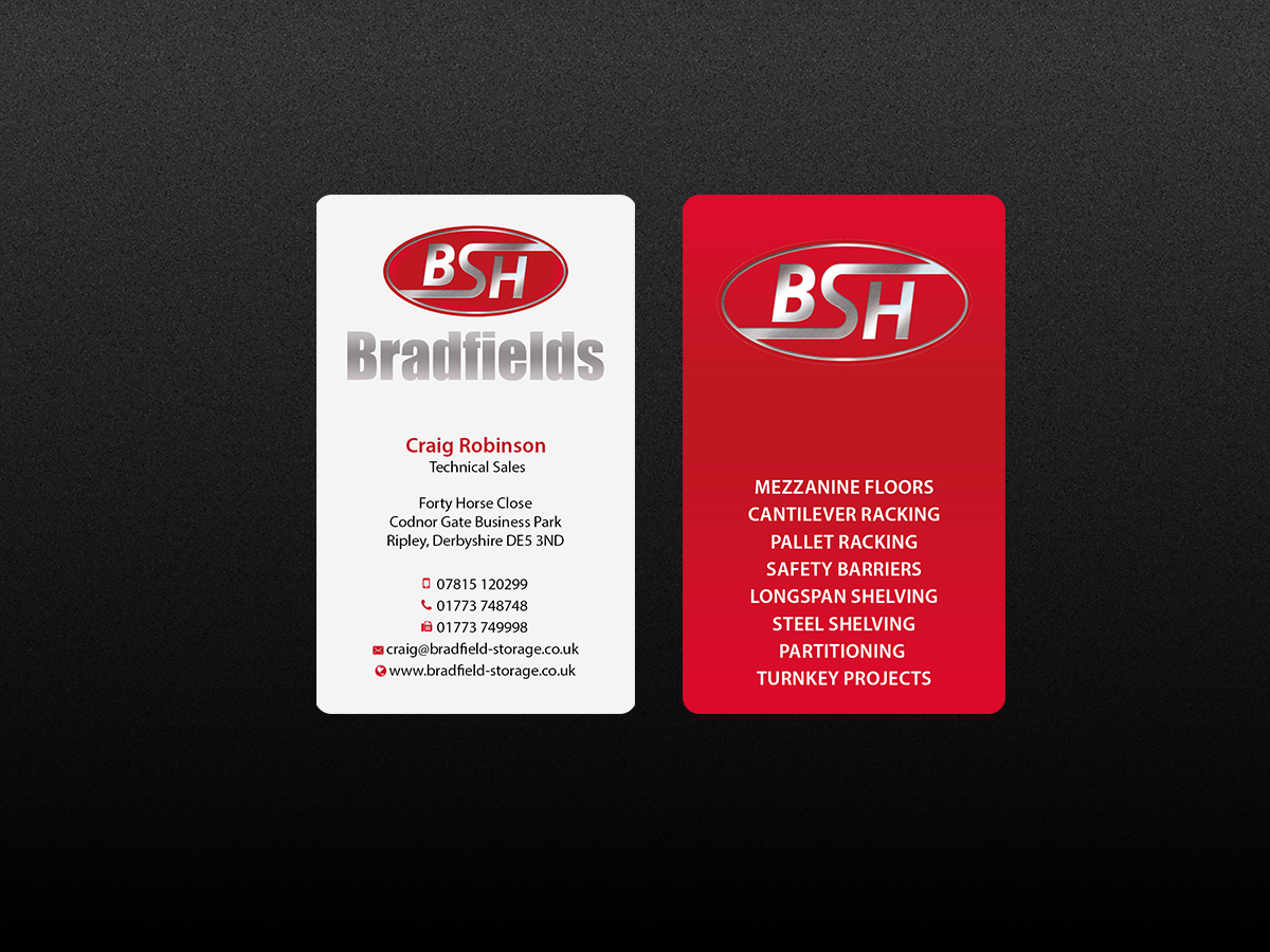 Visitenkarten-Design von Creations Box 2015 für Bradfields | Design #10458753