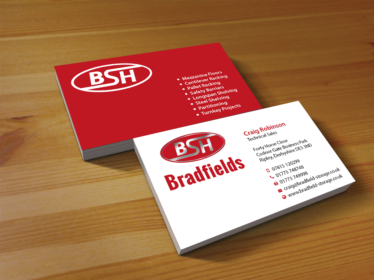 Visitenkarten-Design von Creations Box 2015 für Bradfields | Design #10458763