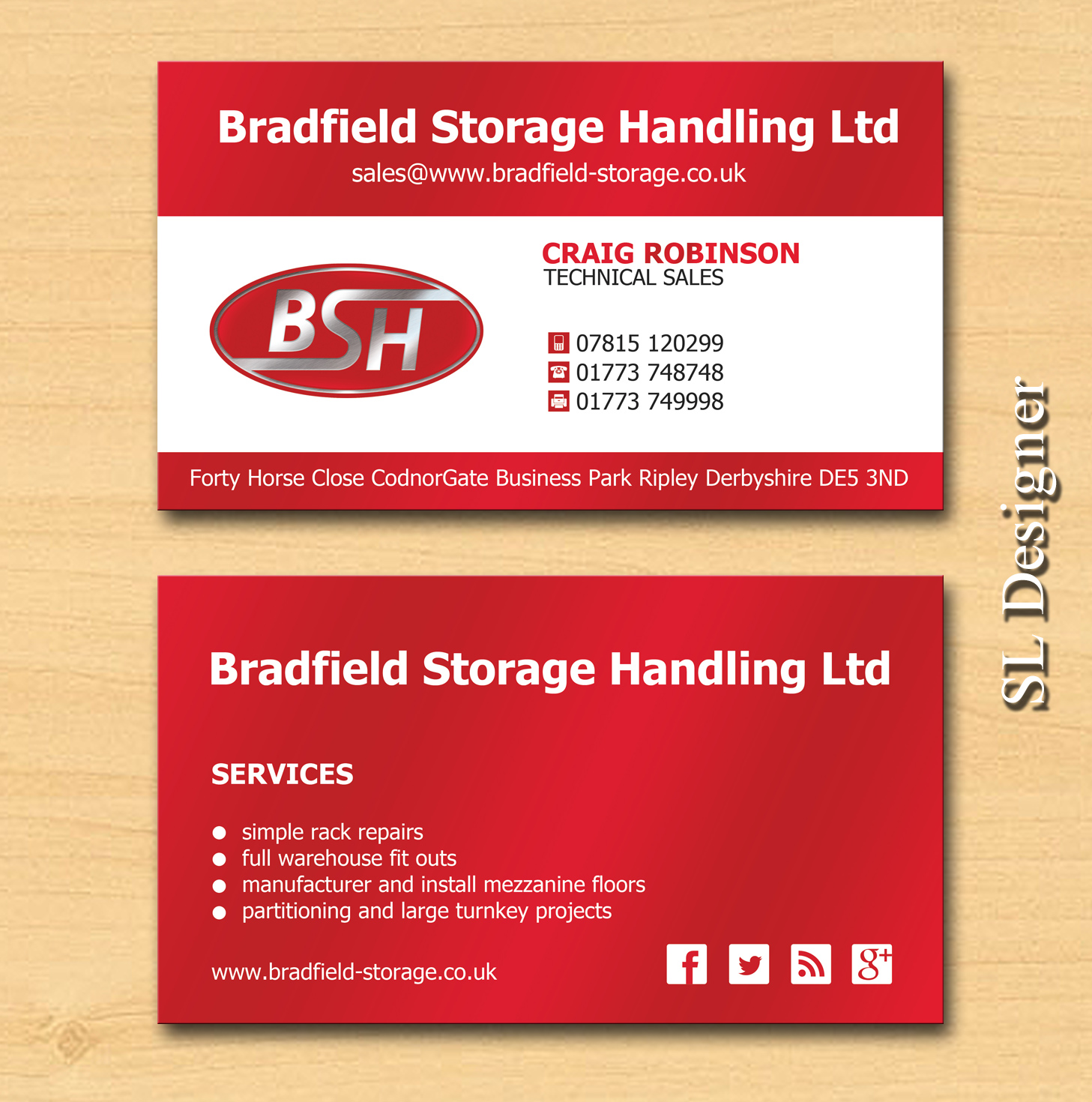 Visitenkarten-Design von SL Designer für Bradfields | Design #10450325