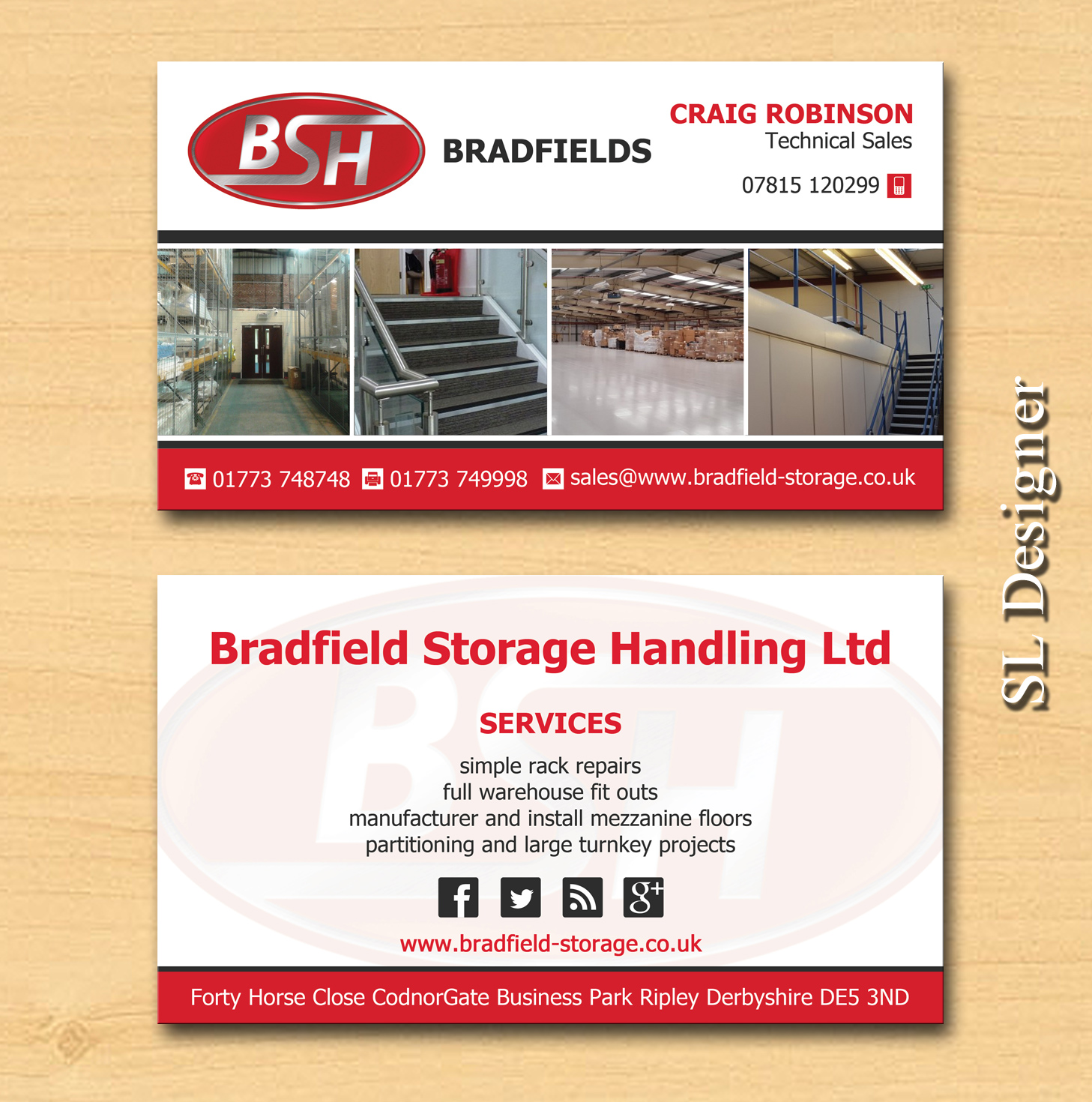 Visitenkarten-Design von SL Designer für Bradfields | Design #10450635