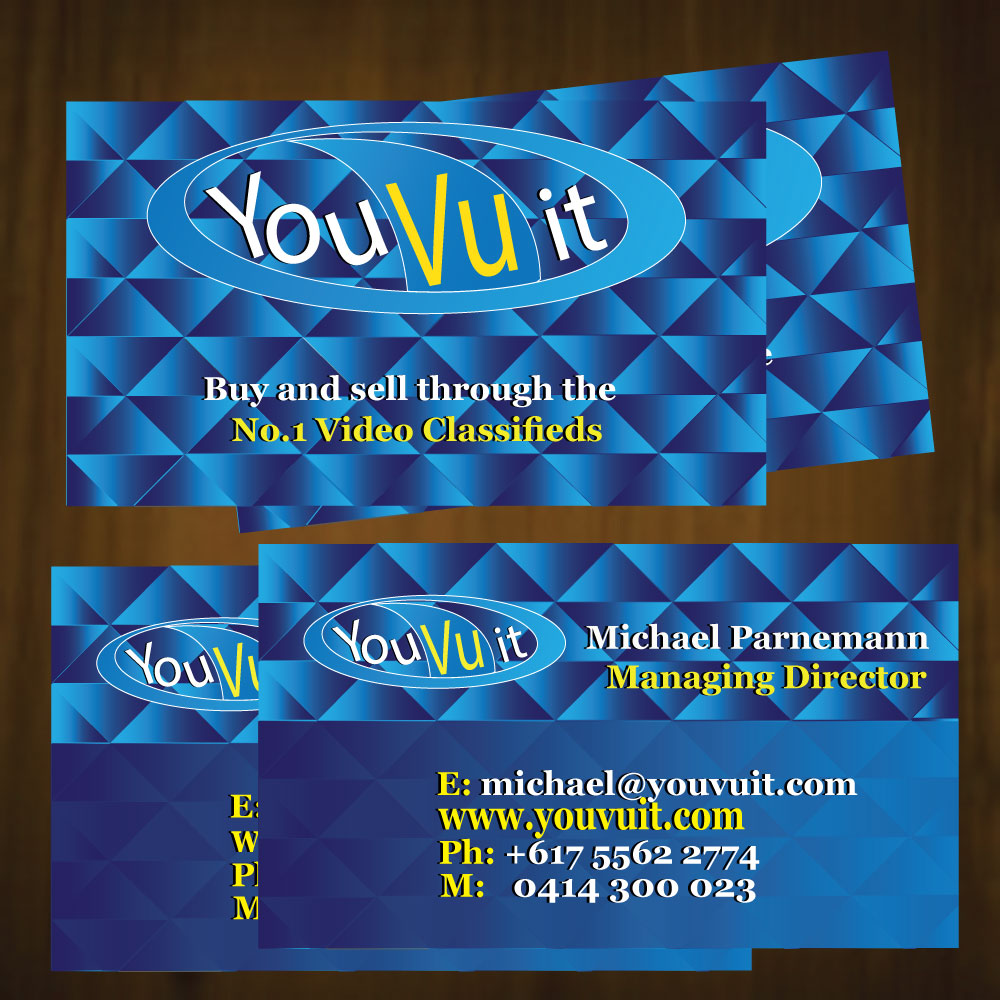 Design de Carte de Visite par arrowdesigners pour You Vu It.com Pty Ltd | Design #2275539