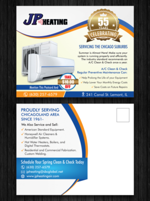 Postcard Design by ecorokerz for JP Heating Inc. | Design: #10434325