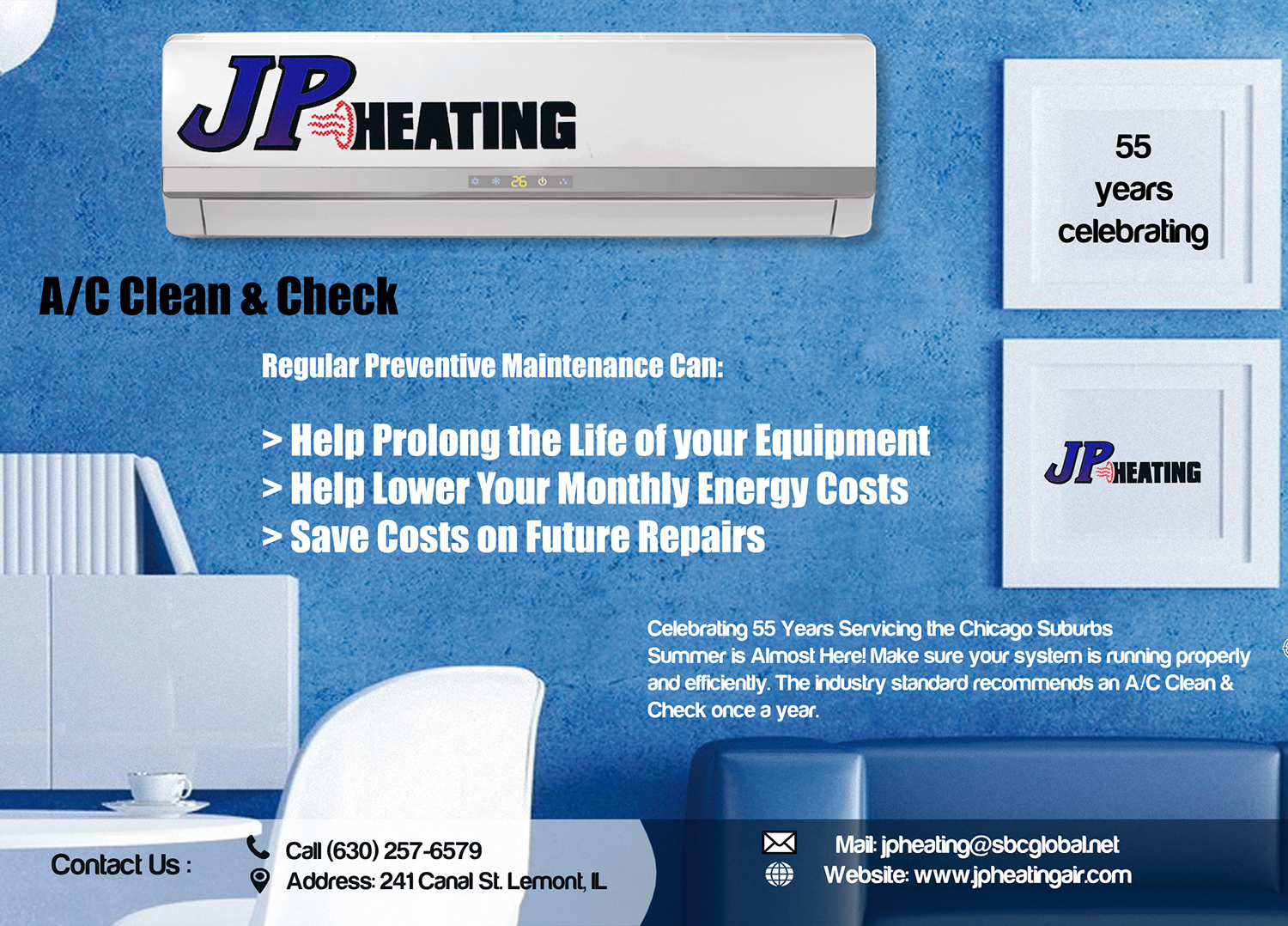 Postcard Design by Essam worlds Pen  for JP Heating Inc. | Design #10541270