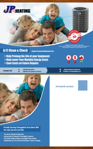 Postcard Design by Essam worlds Pen  for JP Heating Inc. | Design #10595187