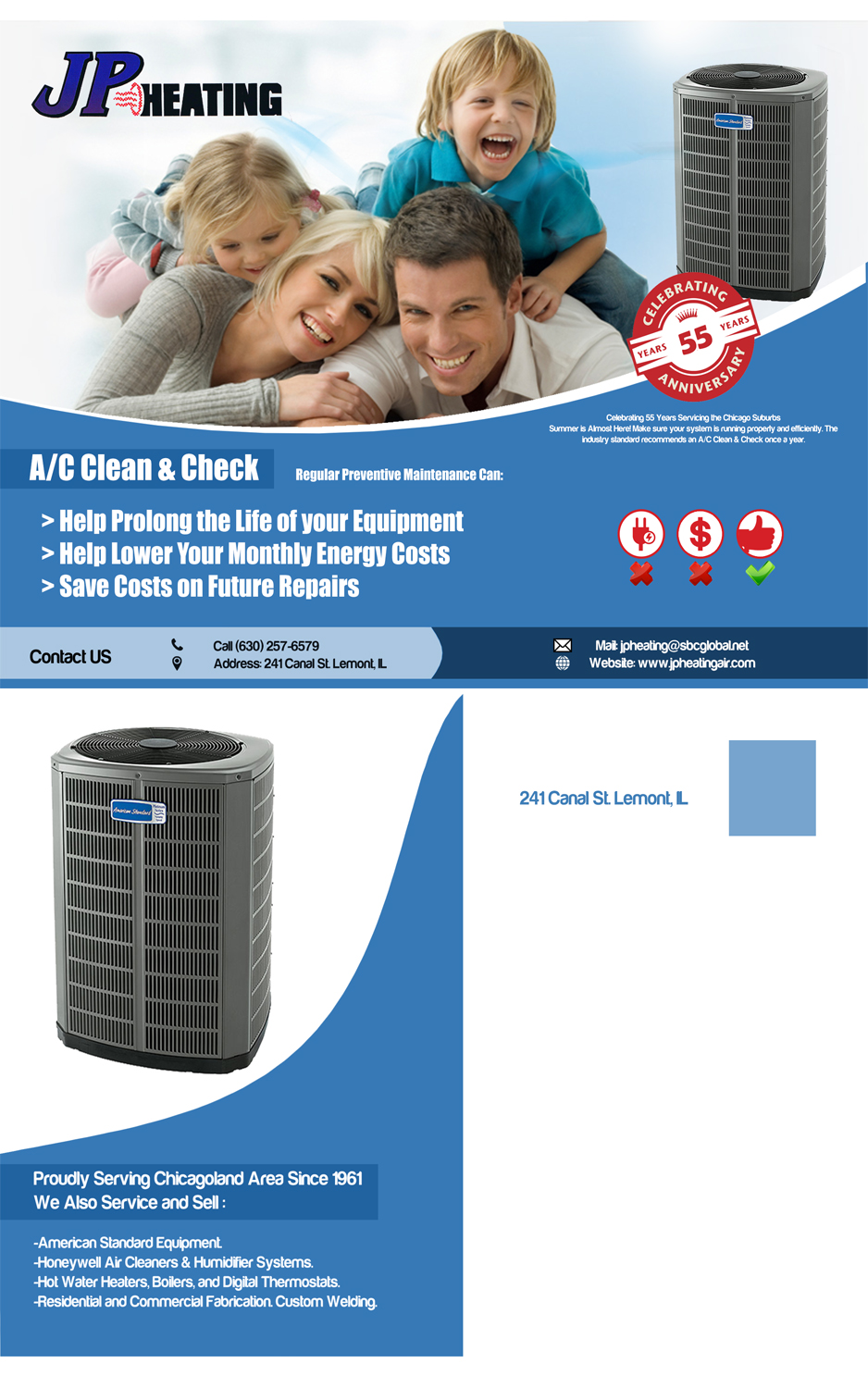 Postcard Design by Essam worlds Pen  for JP Heating Inc. | Design #10596787