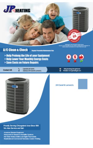 Postcard Design by Essam worlds Pen  for JP Heating Inc. | Design: #10596787