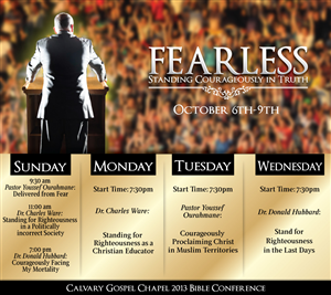 Flyer Design by JCR for Calvary Gospel Chapel | Design: #2247912