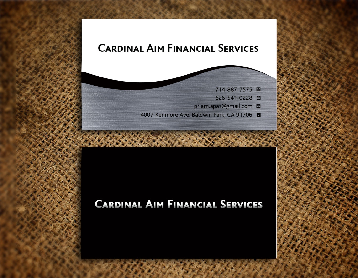 Design de Carte de Visite par Lanka Ama pour Cardinal Aim Financial Services | Design #10456715