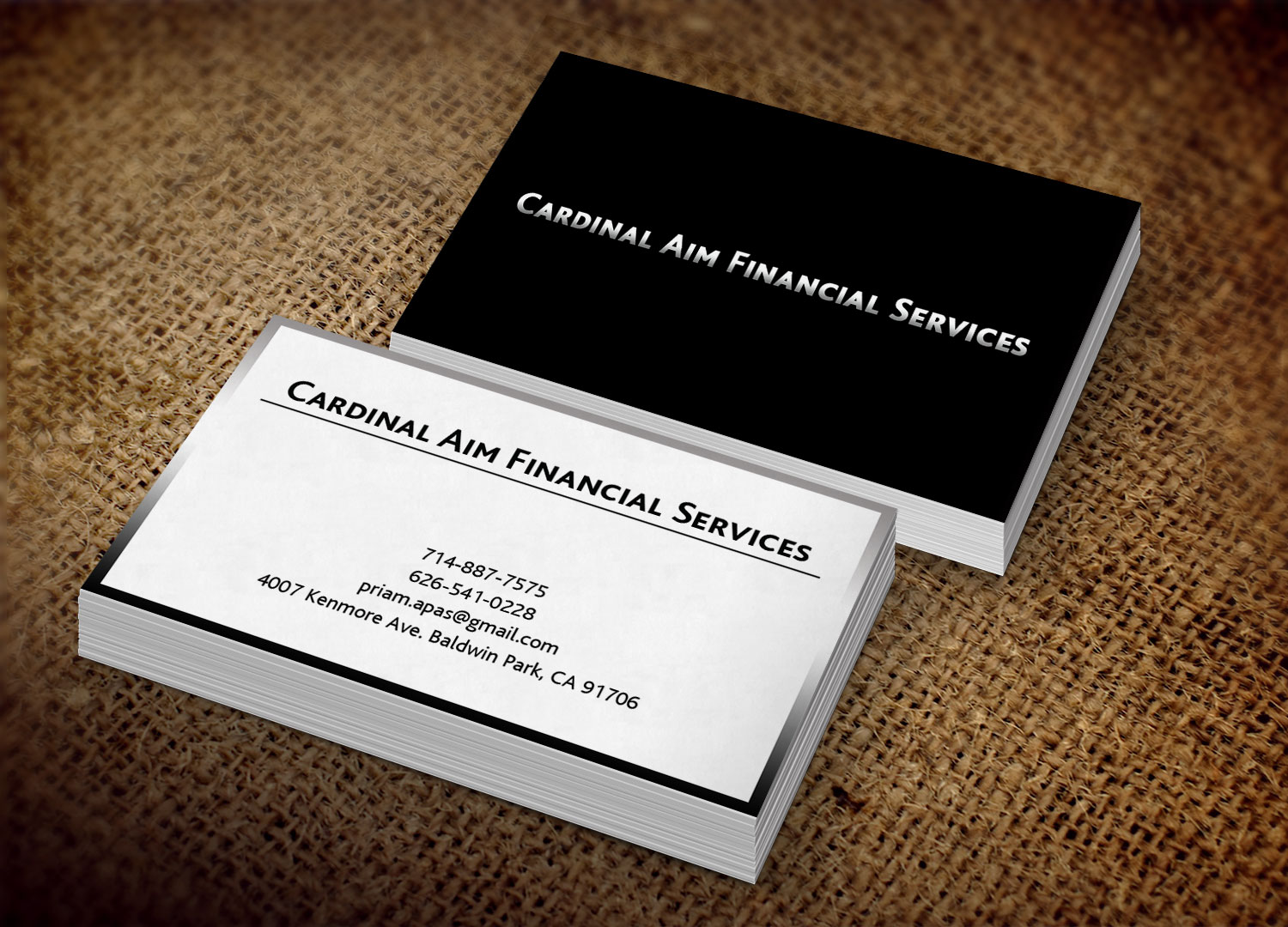 Diseño de Tarjeta de Presentación por Lanka Ama para Cardinal Aim Financial Services | Diseño #10456716