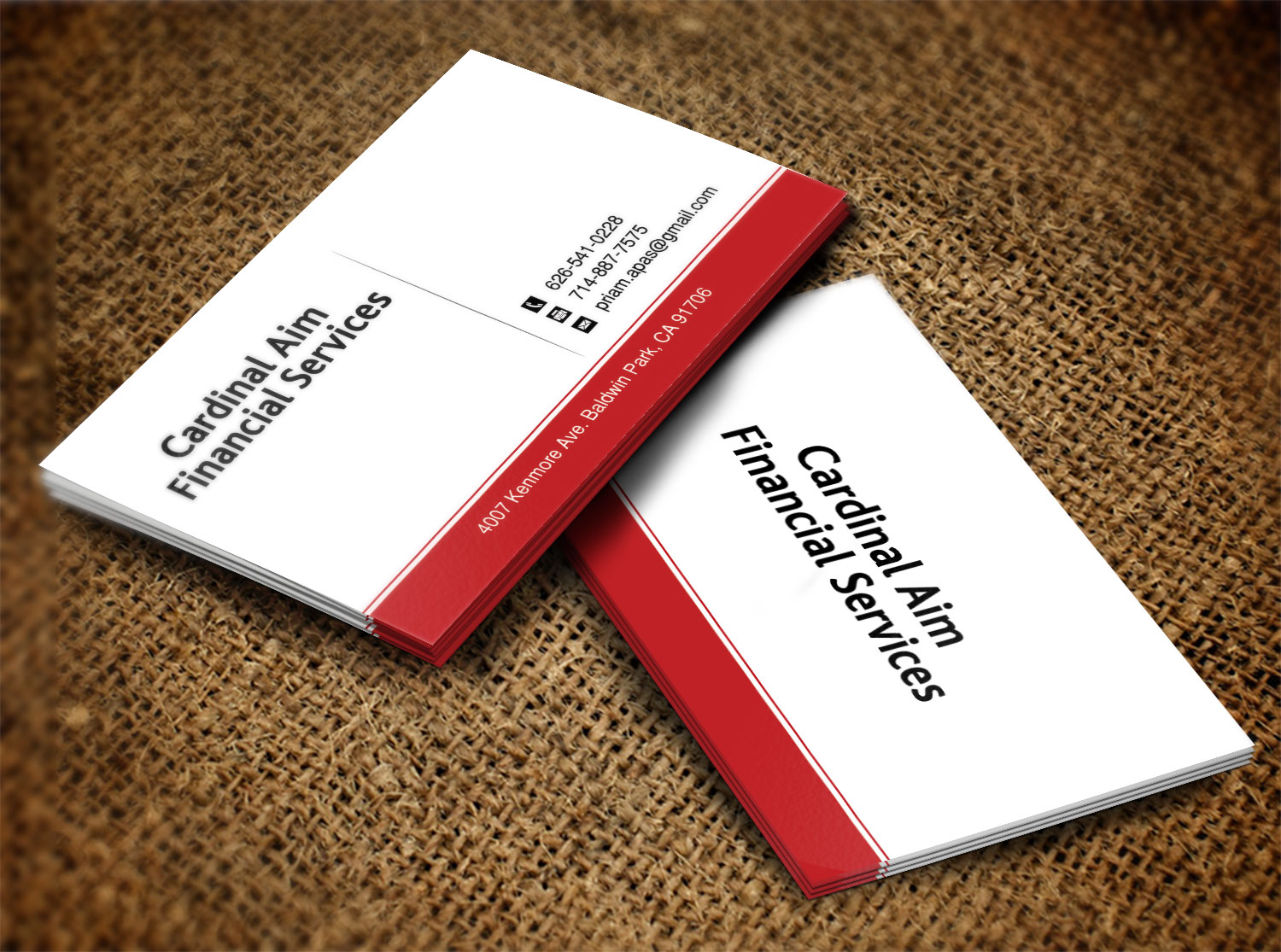 Business Card Design by Lanka Ama for Cardinal Aim Financial Services | Design #10456721