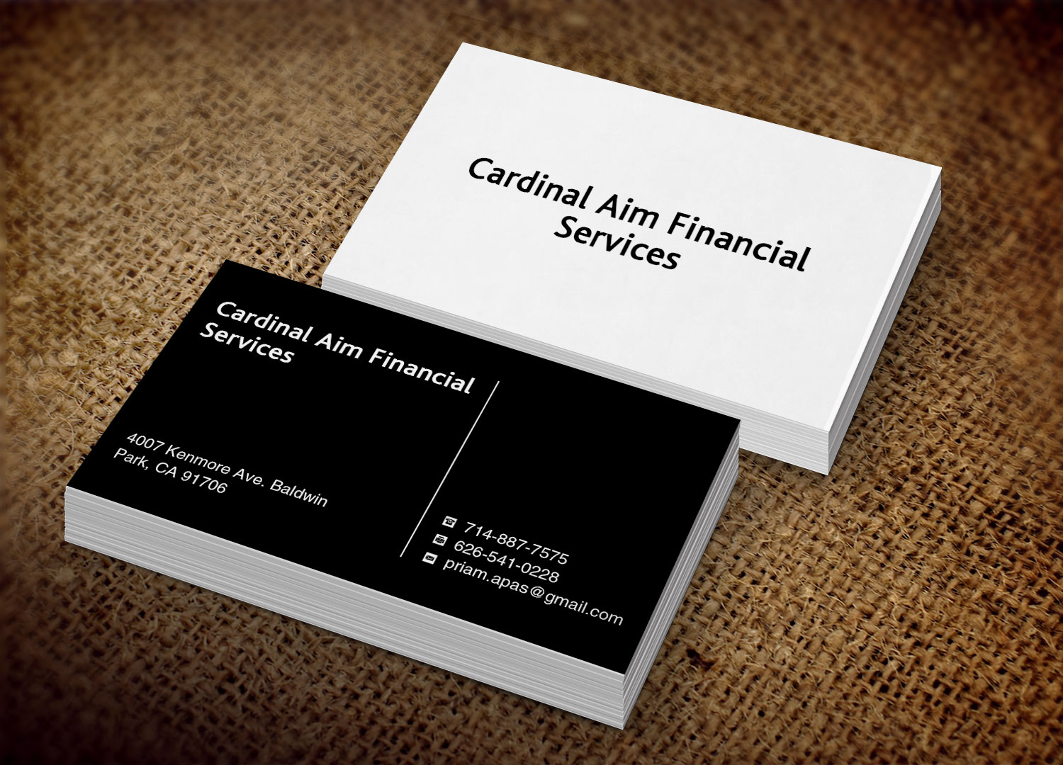 Business Card Design by Lanka Ama for Cardinal Aim Financial Services | Design #10459024