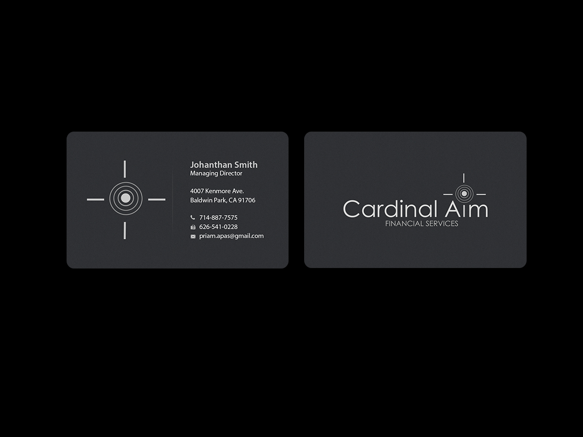 Business Card Design by Creations Box 2015 for Cardinal Aim Financial Services | Design #10458792