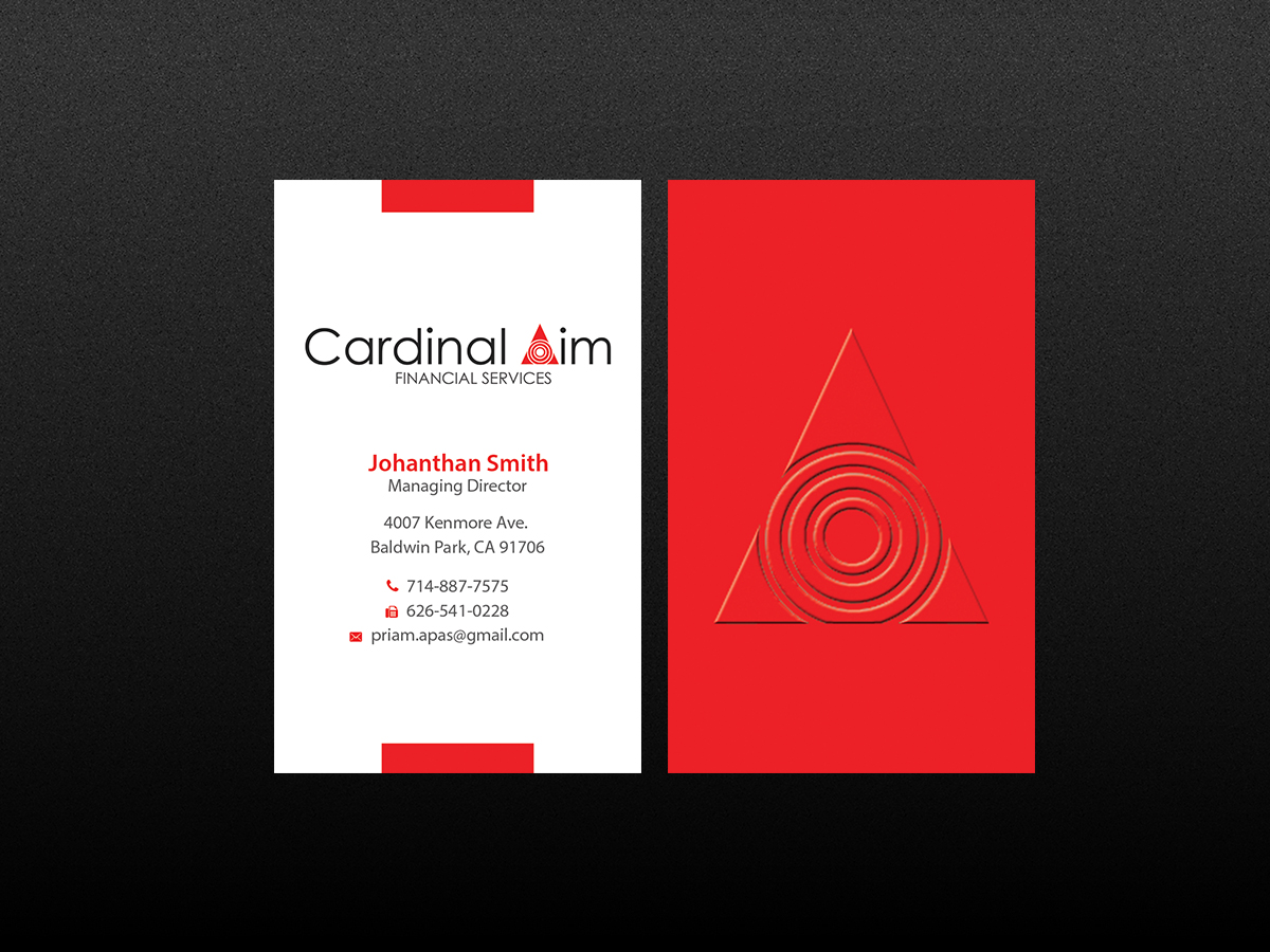 Diseño de Tarjeta de Presentación por Creations Box 2015 para Cardinal Aim Financial Services | Diseño #10458797