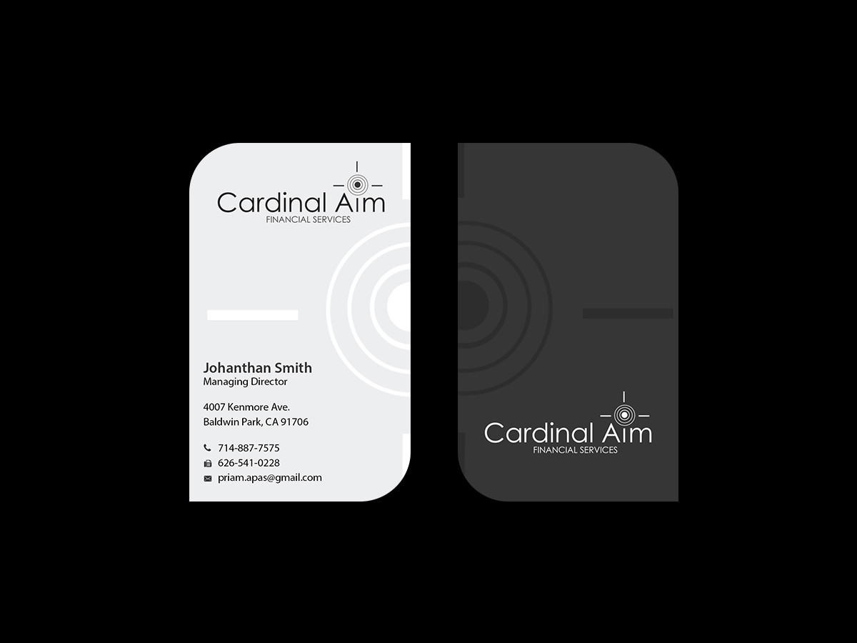 Visitenkarten-Design von Creations Box 2015 für Cardinal Aim Financial Services | Design #10458798
