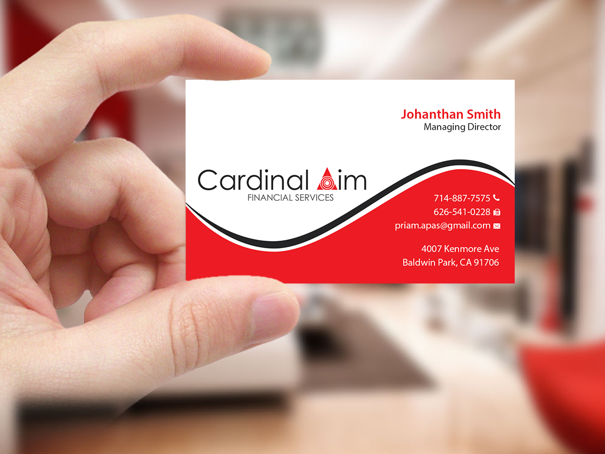 Visitenkarten-Design von Creations Box 2015 für Cardinal Aim Financial Services | Design #10458807
