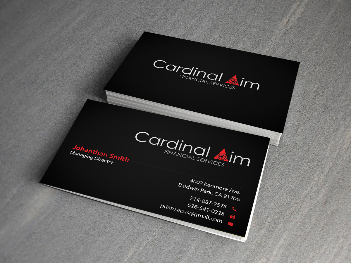 Visitenkarten-Design von Creations Box 2015 für Cardinal Aim Financial Services | Design #10458808