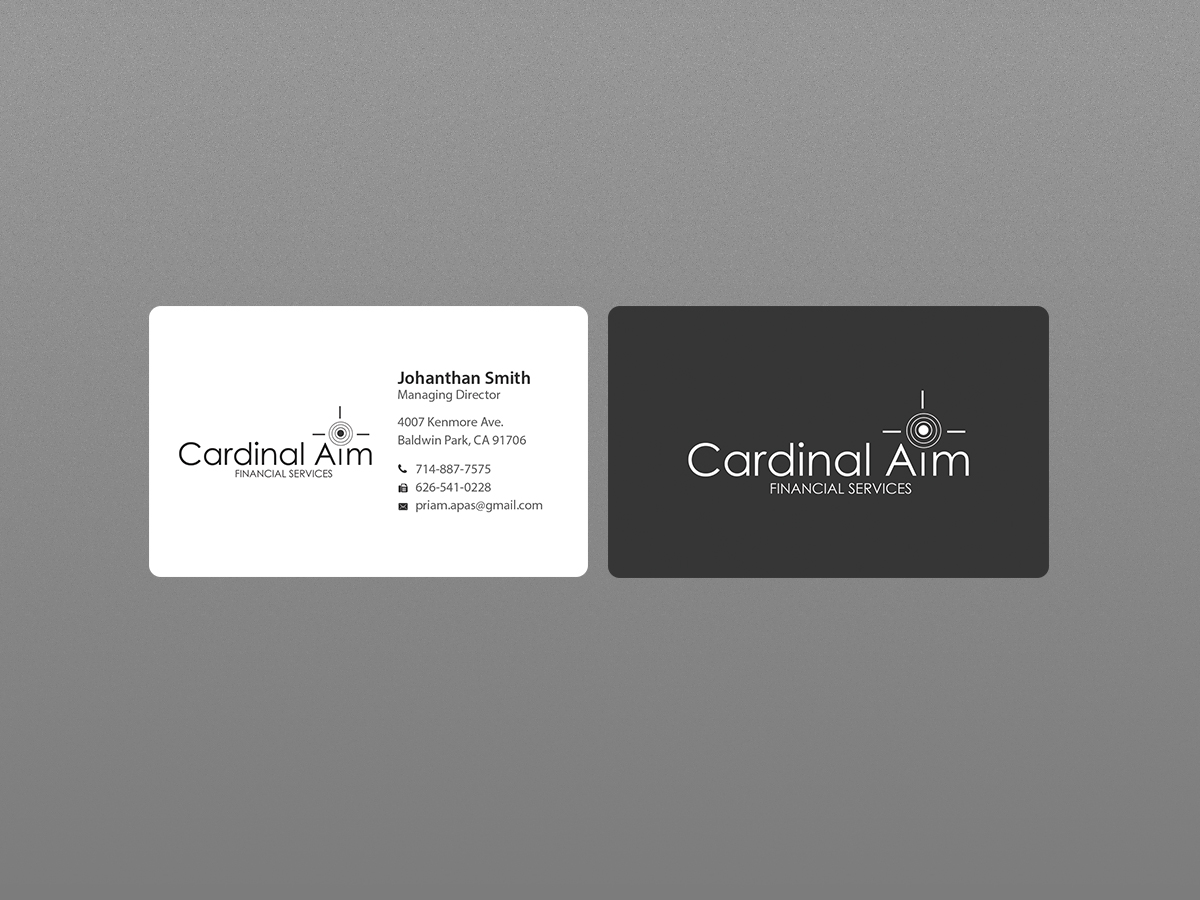 Diseño de Tarjeta de Presentación por Creations Box 2015 para Cardinal Aim Financial Services | Diseño #10458813
