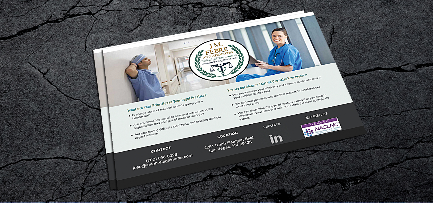 Postkarten-Design von NatPearlDesigns für J. M FEBRE AND ASSOCIATES | Design #10506239