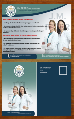 Postcard Design by Essam worlds Pen  for J. M FEBRE AND ASSOCIATES | Design: #10512363