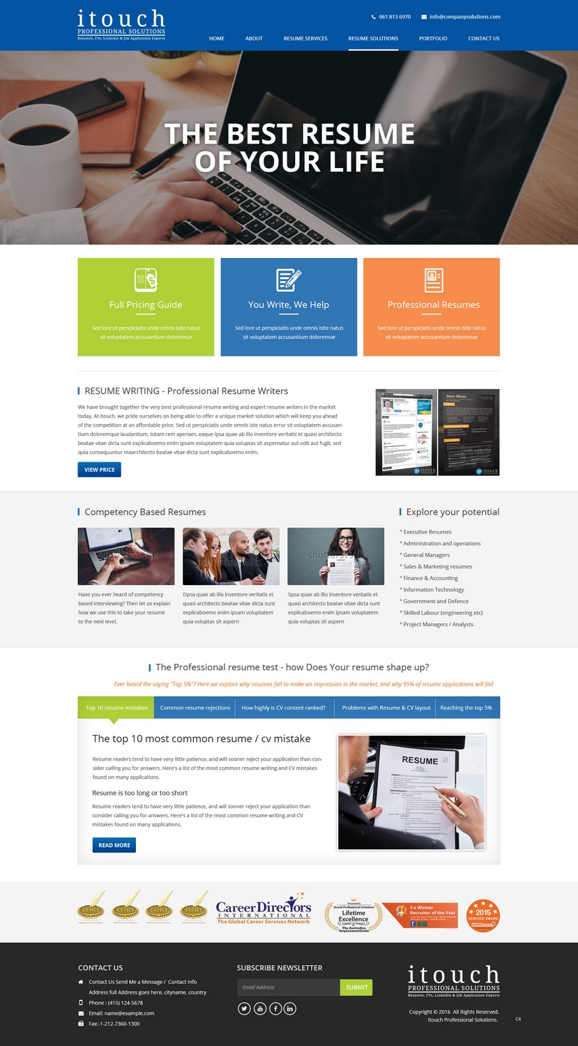 Web Design by pb for iTouch Professional Solutions | Design #10447570