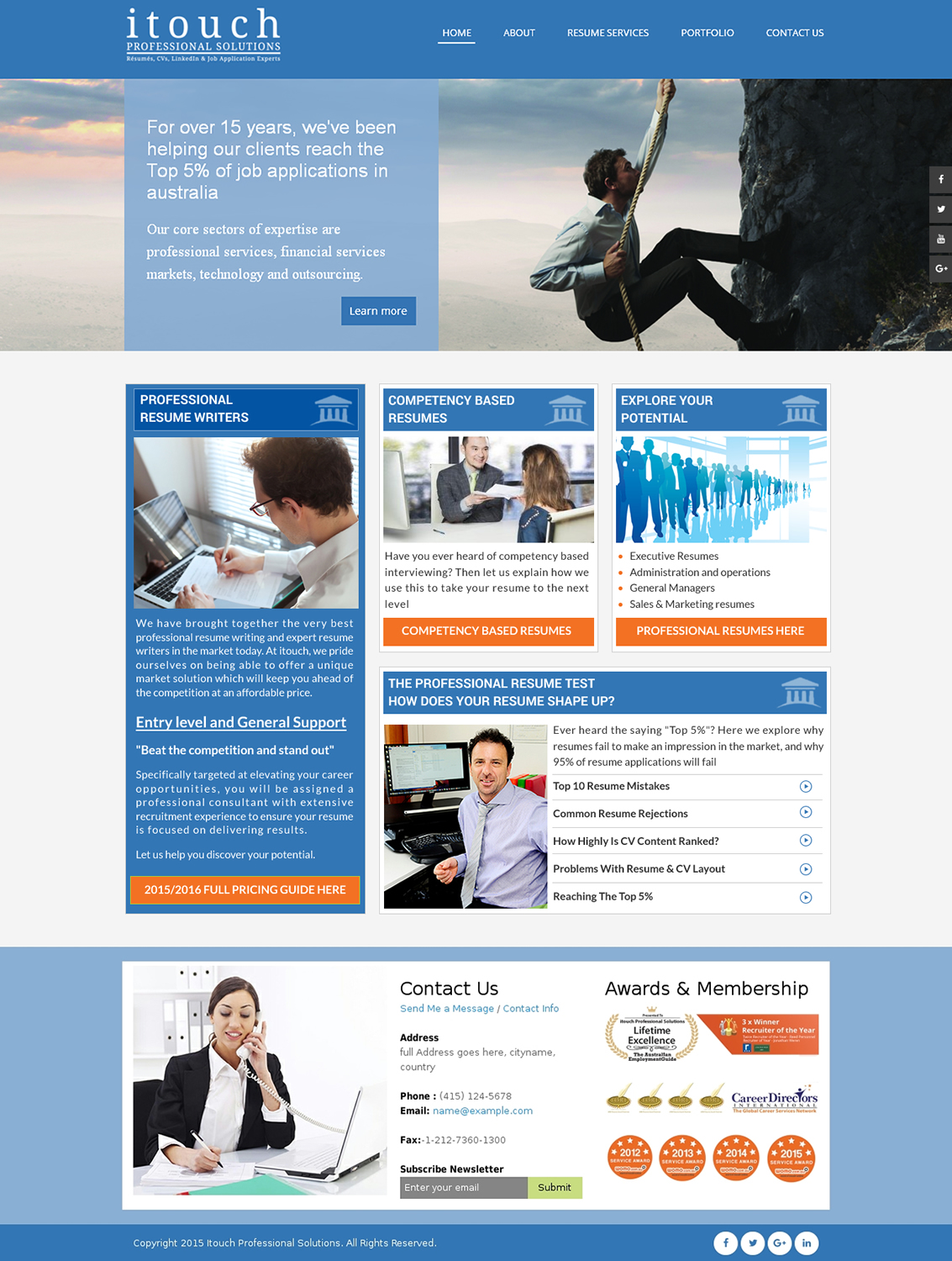 Web Design by Sbss for iTouch Professional Solutions | Design #10486589