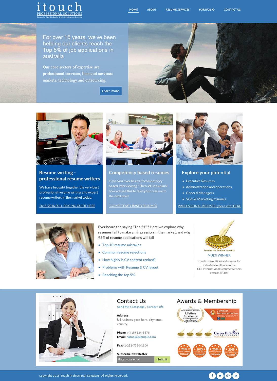 Web Design by Sbss for iTouch Professional Solutions | Design #10486595
