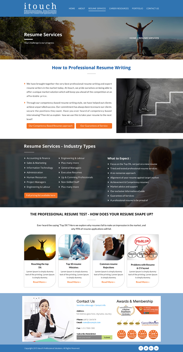 Web Design par Sbss pour iTouch Professional Solutions | Design #10486600