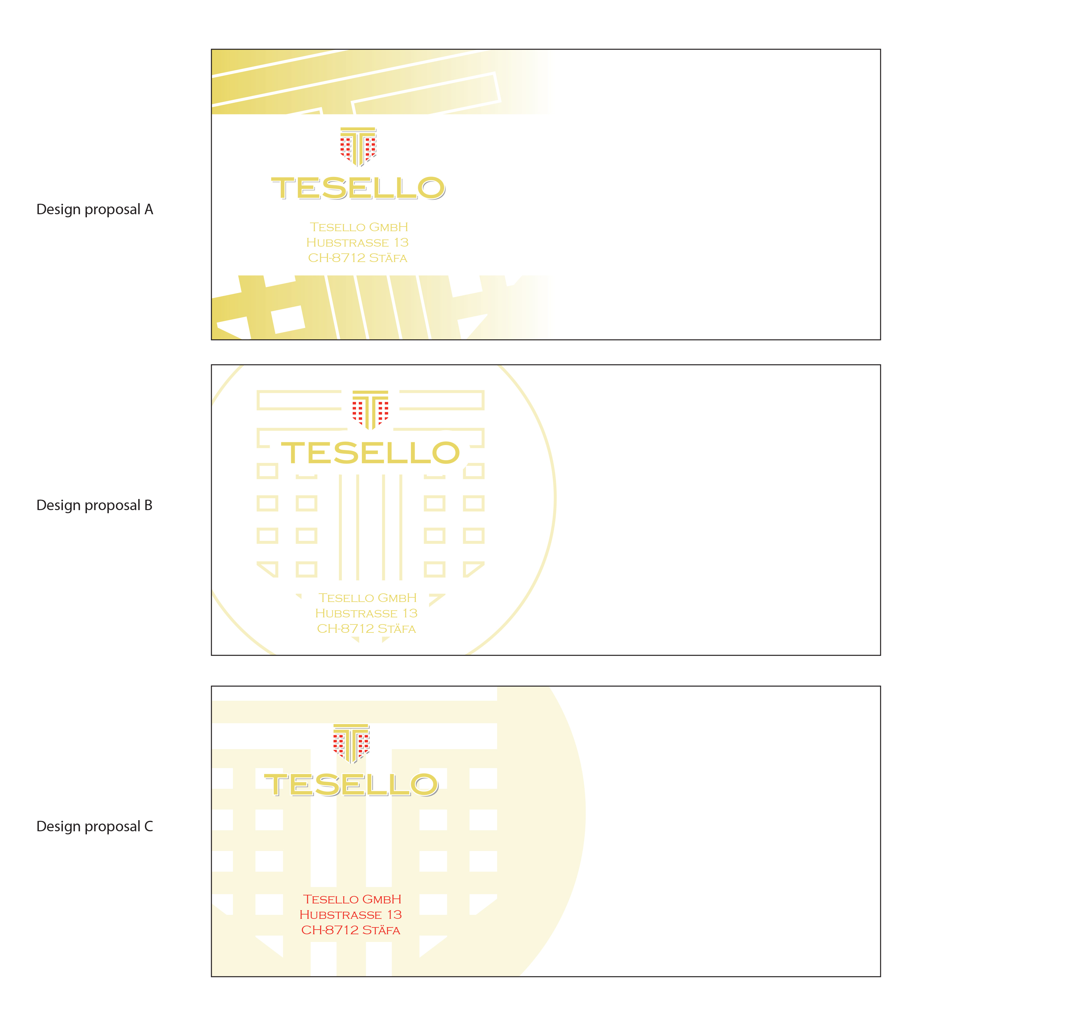 Diseño de Sobre por dojranliev para Tesello GmbH | Diseño #10513364