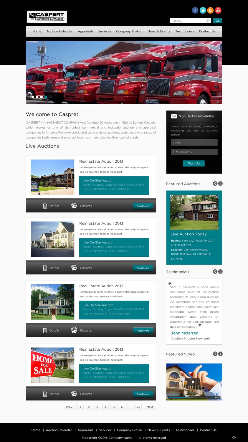 Wordpress Design by pb for AuctionServices.com, Inc. | Design #2202985