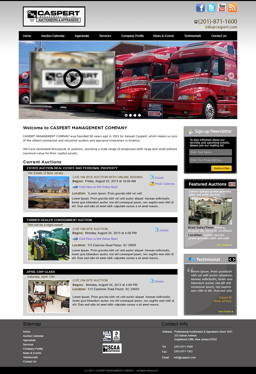 Wordpress Design by Tanvir for AuctionServices.com, Inc. | Design #2207749