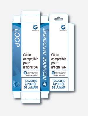 Packaging design (small box) for iPhone 5/6 cable  (keychain cable) | Diseño de Empaque por Iwana Ioana