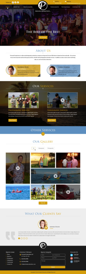 Video production company website | Web Design par Sbss