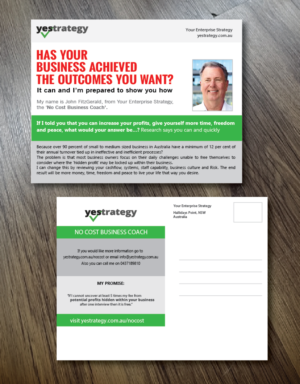 No Cost Business Coach | Postkarten-Design von alex989