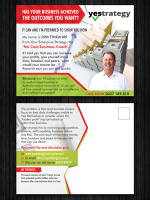 No Cost Business Coach | Postkarten-Design von ecorokerz
